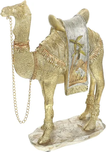 Vista 10 de ABOOFAN Estatua de camello de simulación para decoración del hogar, figura de camello de resina de estilo de Oriente Medio para el hogar, oficina