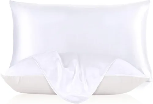 Vista 20 de LILYSILK Funda de almohada de seda natural para cabello y piel con parte inferior de algodón, 1 unidad estándar de 20 x 26 pulgadas, color verde