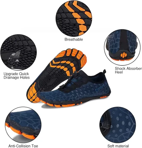 Vista 6 de Water-Shoes-Mens-Womens Quick-Dry Barefoot-Swim Diving Shoes-Aqua-Socks for Sports Climbing Beach Surf