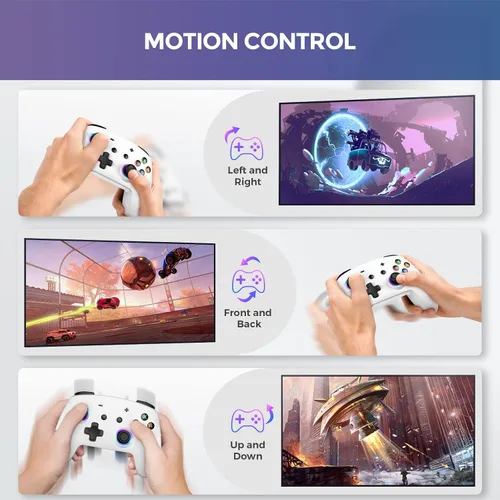 Vista 6 de Controlador de interruptor, controladores inalámbricos Pro para SwitchSwitch LiteSwitch OLED, ECHTPower Switch Remote Gamepad con Joystick