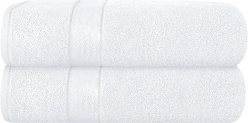 Vista 58 de GLAMBURG Juego de 2 Sábanas de Baño Extra Grandes de Algodón Premium de 700 GSM - 100% Algodón Peinado - 2 Sábanas de Baño 35x70 pulgadas - Calidad