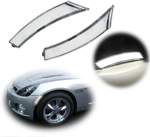Vista 11 de Faros Laterales Delanteros LED de Lente Clara y Ámbar Compatibles con 2006-2010 Pontiac Solstice, 2007-2010 Saturn Sky