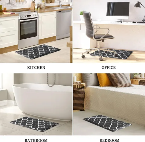 Vista 7 de WISELIFE Tapete de cocina acolchado antifatiga, 17.3 x 28 pulgadas, antideslizante, resistente, de PVC, ergonómico, impermeable, cómodo