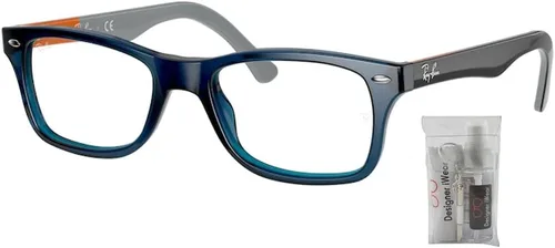 Vista 2 de Ray-Ban RX5228 - Lentes cuadrados para hombre y mujer + paquete con kit de gafas de diseñador iWear