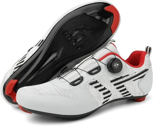 Vista 2 de Zapatos de ciclismo unisex compatibles con Peloton Bike Road Biking Shoes Peleton para hombre y mujer, zapatos de ciclismo para interior con aspecto