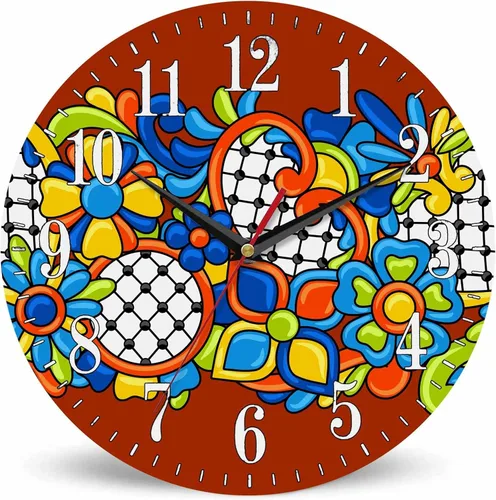 Vista 14 de Mxocom Reloj de pared de mariposa azul con grandes alas, mariposa volando a través del cielo estrellado, reloj silencioso sin tictac de 10 pulgadas