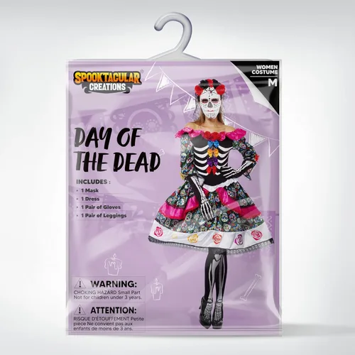 Vista 6 de Spooktacular Creations Disfraz del Día de los Muertos de la Mujer para disfraz de Halloween