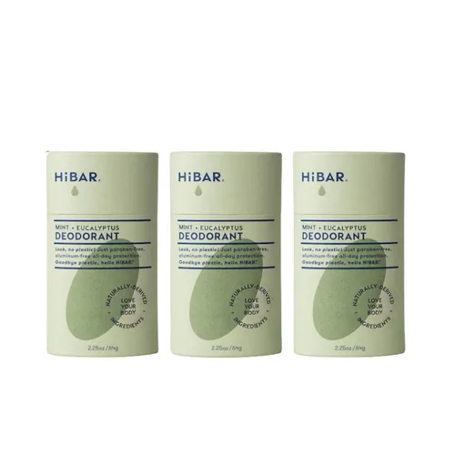 Vista 15 de HiBAR - Desodorante de bergamota y cedro - Sin plástico - Sin aluminio - 1 Desodorante natural, protección durante todo el día, con cera de semillas