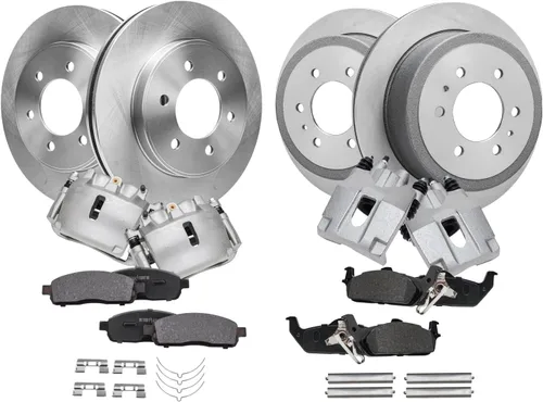 Vista 109 de Detroit Axle - 4 rotores de freno para Ford 1994-2004 Mustang, rotores de freno de disco delanteros y traseros 1995 1996 1997 1998 1999 2000 2001