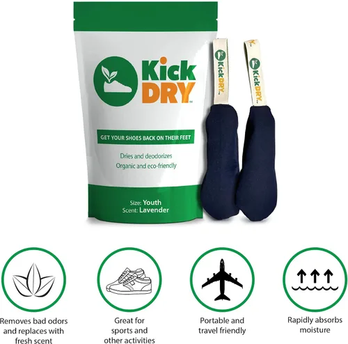 Vista 8 de KickDry Secador de zapatos y desodorante eliminador de olores y amortiguador de humedad de zapatos portátil y fácil de usar