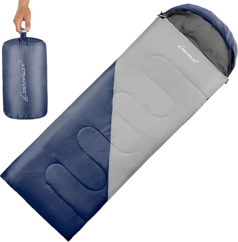 Vista 12 de Clostnature - Saco de dormir para adultos y niños - Saco de dormir ligero para camping para niñas, niños, jóvenes, saco de dormir ultraligero