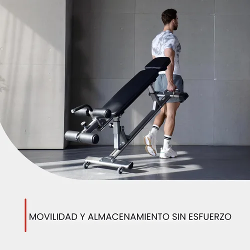 Vista 7 de Finer Form Gym-Quality Adjustable Sit Up Ab Bench & Decline Weight Bench for Home Gym Strength Training.