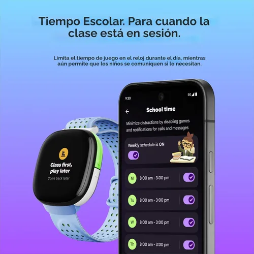 Vista 7 de Fitbit Google Ace LTE - Reloj inteligente para niños con llamadas, mensajes, GPS y juegos basados en actividades, se requiere plan de datos Ace Pass