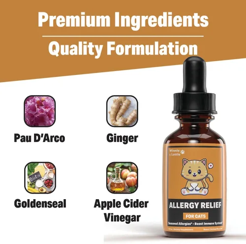 Vista 5 de Alivio natural de la alergia para gatos Apoya la alergia y el alivio de la picazón para gatos Alergia a los gatos Alivio de la picazón