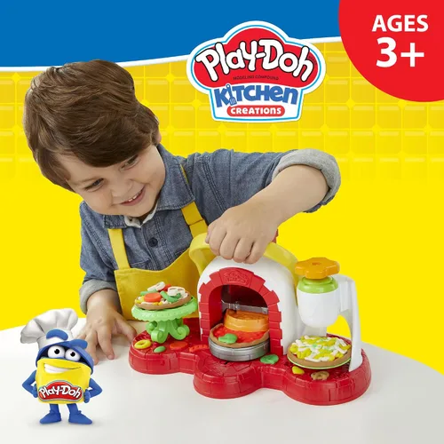 Vista 13 de Play-Doh Stamp 'N Top - Juguete para horno de pizza con 5 colores no tóxicos