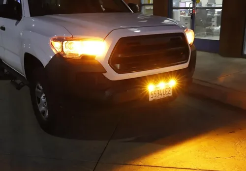 Vista 8 de iJDMTOY Kit de luz de conducción de 3 puntos LED ámbar estilo Raptor, ajuste universal compatible con todos los camiones, SUV, RV