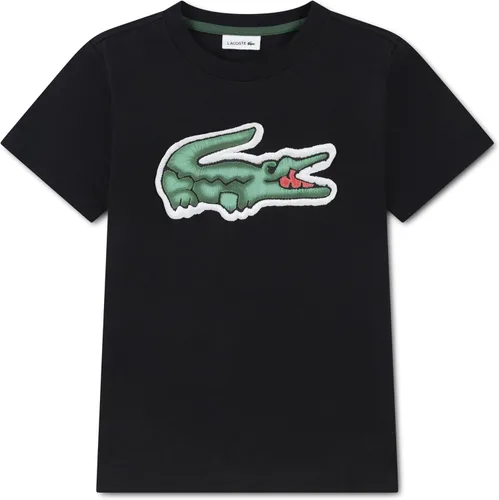 Vista 10 de Lacoste Camiseta unisex con estampado de cocodrilo bordado para adultos Verde