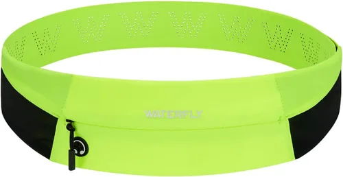 Vista 7 de WATERFLY Cinturón para Correr Riñonera: Bolsa de Cintura Delgada para Hombres Mujeres, Soporte para Teléfono de Fitness para Entrenamiento Maratón