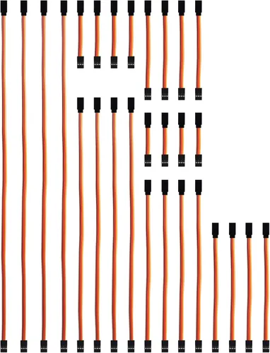 Vista 8 de Cable de extensión servo de 5.9 in, cable de extensión servo de 3 pines, cable de cable macho a hembra, cable de cable de servo control remoto RC
