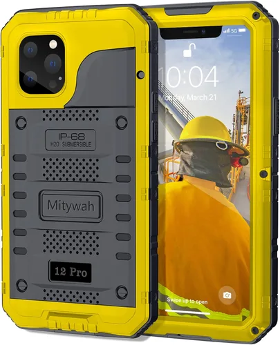 Vista 34 de Mitywah Funda impermeable para iPhone 7/iPhone 8 / iPhone SE 2020, funda de metal resistente de grado militar, protección de cuerpo completo