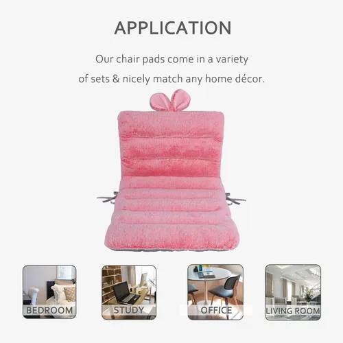 Vista 6 de ELFJOY Cojín para silla de escritorio para silla de dormitorio con respaldo Rosa Hot