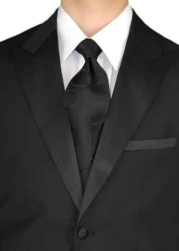 Vista 4 de GN GIORGIO NAPOLI Traje de esmoquin para hombre 1 botón pico solapa chaqueta ajustable