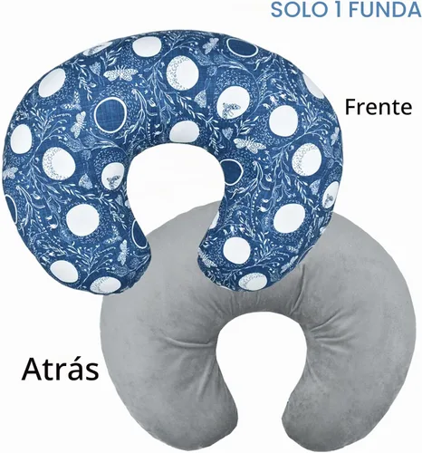 Vista 2 de Winmany Funda de almohada de lactancia para bebé, funda de almohada extraíble para lactancia materna, lindo patrón para niñas y niños, funda de Azul