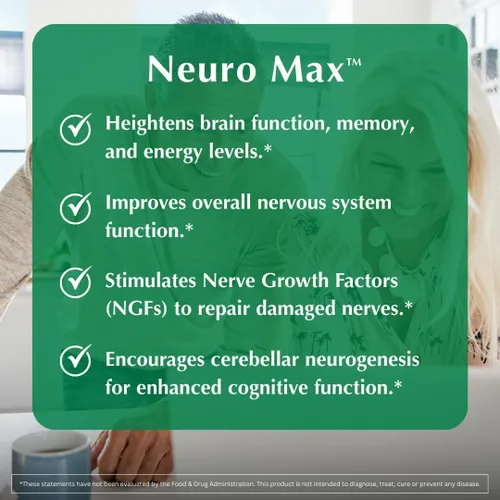 Vista 3 de PROVITA Neuro Max Suplemento de apoyo cognitivo Apoyo vegano para el nervio y la memoria Acetil L-carnitina, ginkgo biloba, melena de león