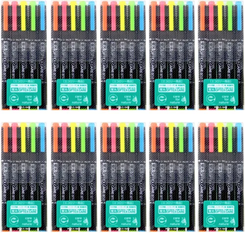 Vista 10 de ZEBRA B-WKCR1-BL Resaltador, Optex Care, azul, 10 bolígrafos