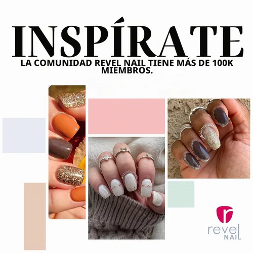 Vista 4 de Revel Nail Polvo de inmersión, esmalte de uñas de polvo nude, polvo de inmersión resistente a las virutas con vitamina E y calcio, manicura
