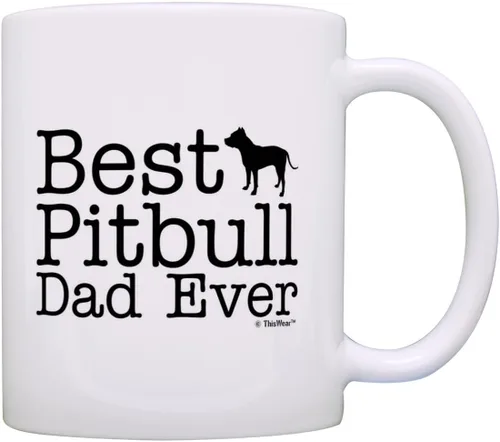 Vista 11 de ThisWear Best Pitbull Dad Ever Dogs - Taza de café de 11 oz (1 unidad)