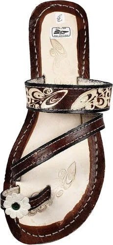 Vista 3 de Sandalias Mexicanas de Piel para Mujer Huarache de Piel Hecho en México