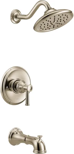Vista 6 de Moen UT3313BN Belfield M-CORE Serie 3-Kit de molduras para bañera y ducha con 1 mango, requiere válvula, níquel cepillado