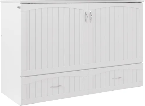 Vista 9 de AFI, Southampton Murphy - Baúl de cama Queen con colchón y cajón de 6 pulgadas, color blanco