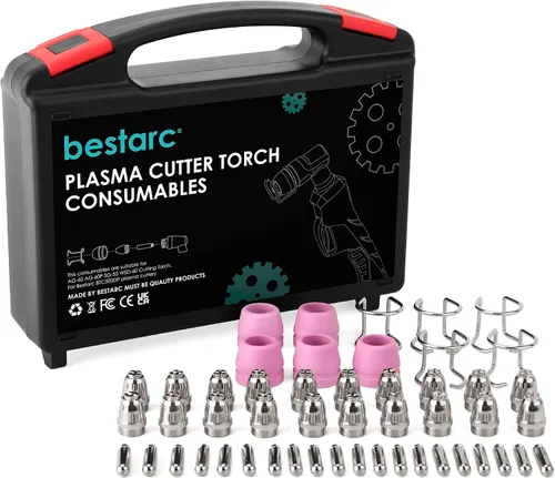 Vista 9 de Bestarc Blow Back Plasma Cutter Antorcha Consumibles, 23pcs Kit de antorcha