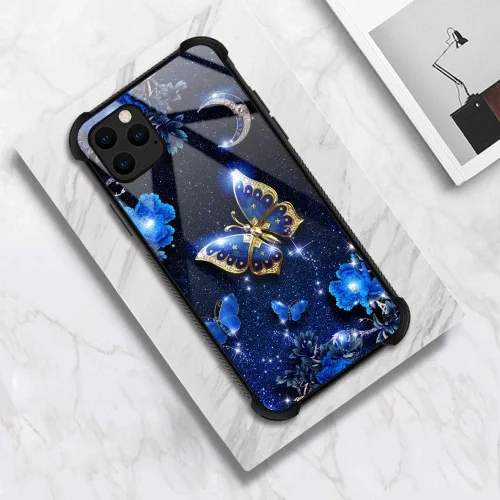 Vista 5 de Funda compatible con iPhone 12 Mini, diseño de mariposa en el espacio, compatible con funda para iPhone 12 Mini, para niñas y mujeres, a prueba