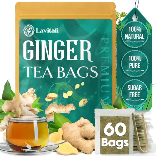 Vista 38 de Lavitali, Bolsas de té de raíz de bardana 60 bolsas, té de hierbas 100% puro Sin cafeína, bolsa de filtro ecológica rica en antioxidantes