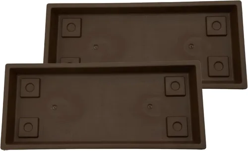 Vista 13 de The HC Companies Bandeja Rectangular Veneciana para Plantas - Platillo de 17.5" para Maceta de 18", Bandeja de Goteo de Plástico para Drenaje - Uso