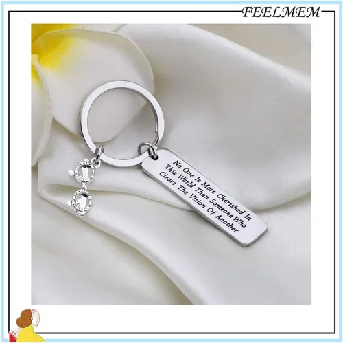 Vista 4 de Feelmem - Llavero con diseño de gafas de ojo de médico