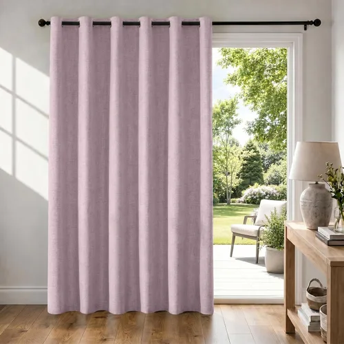 Vista 16 de Cortinas 100% opacas para dormitorio, cortinas opacas de 63 pulgadas de largo, cortinas opacas de lino para sala de estar, cortinas con ojales