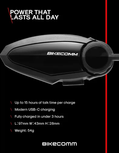 Vista 5 de BIKECOMM BK-S2 Intercomunicador de auriculares Bluetooth para motocicleta, altavoces inalámbricos de alcance de 3,937.0 ft, sistema de comunicación