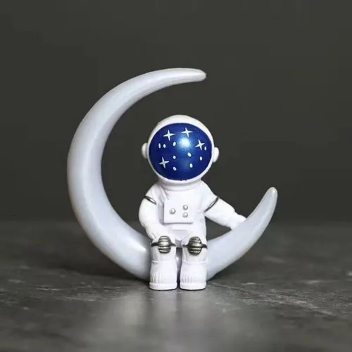 Vista 10 de Figura de astronauta de resina, estatua, escultura de astronauta, escultura de astronauta, juguetes educativos, adornos de astronauta