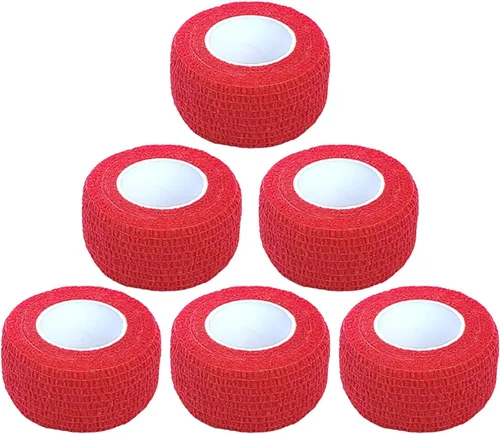Vista 16 de Baisunt Paquete de 6 vendajes cohesivos de 1 pulgada, cinta autoadhesiva autoadhesiva autoadhesiva transpirable para muñeca, tobillo, deportes, Negro