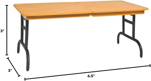 Vista 2 de Mesa rompible marrón para figuras de acción de lucha libre Crea partidos reutilizables para aplastar la mesa con una mesa separable marrón