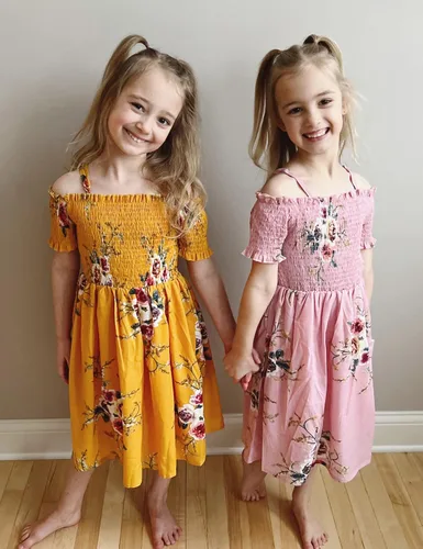 Vista 6 de Arshiner Vestido casual de verano floral sin mangas para niñas de 4 a 13 años