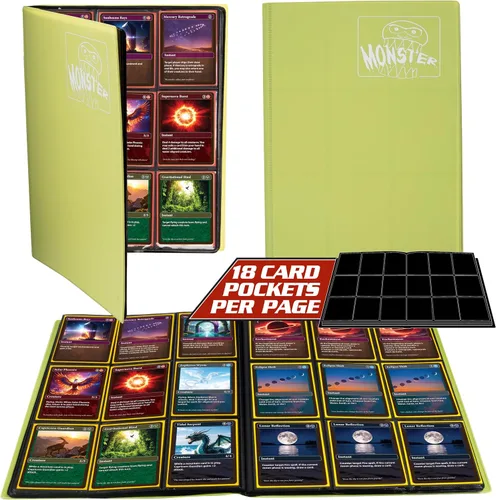 Vista 23 de Monster Binder - Álbum de tarjeta coleccionables, 9 bolsillos para tarjetas, retiene 360 de Yugioh, Magic, y Pokémon, Blanco mate