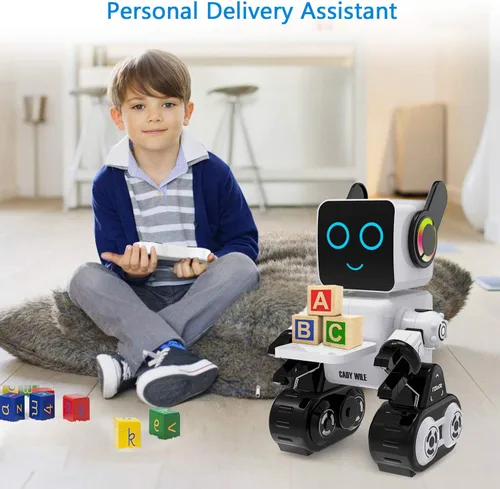 Vista 7 de okk Robot de juguete para niños, robots RC inteligentes para niños con control táctil y de sonido, robótica inteligente programable, juguete robot