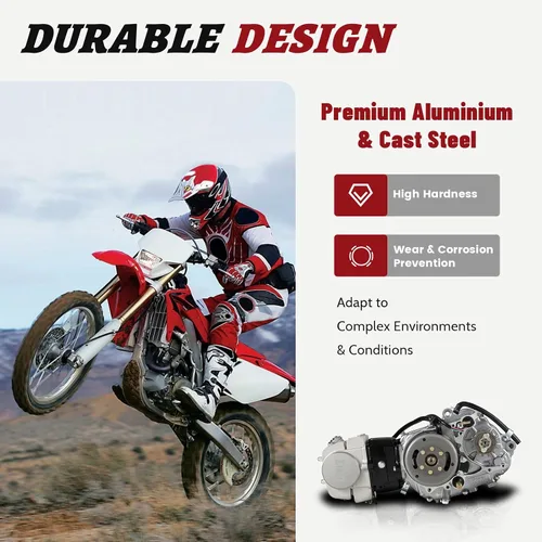 Vista 5 de DONSU Motor refrigerado por aire de 125CC de 4 tiempos, embrague manual, kit completo para motor CRF50F 00-09 11-15 CRF50 Z50/XR50/XR70 1P52FMI
