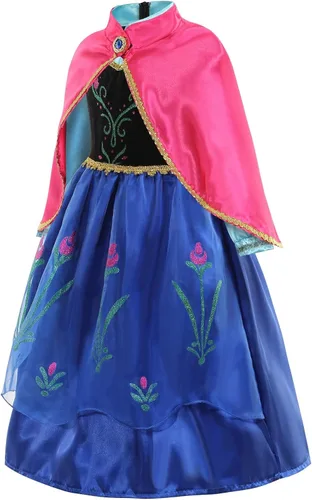 Vista 3 de Disfraz de princesa para niñas disfraz de cosplay con accesorios de capa fiesta de cumpleaños y Navidad