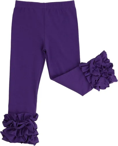 Vista 43 de HOOLCHEAN Leggings de algodón con volantes para bebés y niñas pequeñas